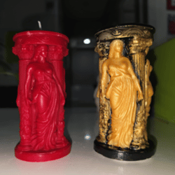 Auralis Handmade Three Ancient Ladies Pillar Candle